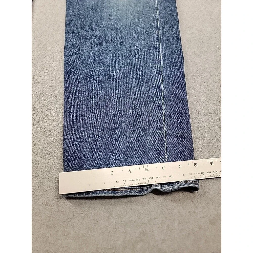 Levis Mens 501 (30x29) Jeans Straight Button Fly Mid‎ Stretch Dark Blue
